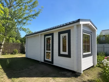 Мобильная баня 6×2,4 м из профилированного бруса